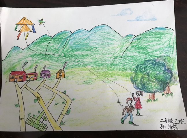 二年级级部举行清明节习俗绘画作品